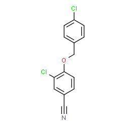 ChemSpider 2D Image | 3-Chloro-4-[(4-chlorobenzyl)oxy]benzonitrile | C14H9Cl2NO