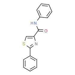 ChemSpider 2D Image | N,2-Diphenyl-1,3-thiazole-4-carboxamide | C16H12N2OS
