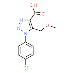 ChemSpider 2D Image | 1-(4-Chlorophenyl)-5-(methoxymethyl)-1H-1,2,3-triazole-4-carboxylic acid | C11H10ClN3O3