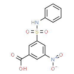 ChemSpider 2D Image | 3-Nitro-5-(phenylsulfamoyl)benzoic acid | C13H10N2O6S