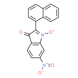 ChemSpider 2D Image | 2-(1-Naphthyl)-6-nitro-3H-indol-3-one 1-oxide | C18H10N2O4