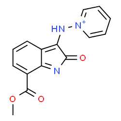 ChemSpider 2D Image | 1-{[7-(Methoxycarbonyl)-2-oxo-2H-indol-3-yl]amino}pyridinium | C15H12N3O3