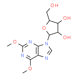 ChemSpider 2D Image | 2,6-Dimethoxy-9-pentofuranosyl-9H-purine | C12H16N4O6