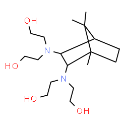 ChemSpider 2D Image | 2,2',2'',2'''-[(1,7,7-Trimethylbicyclo[2.2.1]heptane-2,3-diyl)dinitrilo]tetraethanol | C18H36N2O4