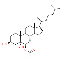 ChemSpider 2D Image | (3beta,5alpha,6beta,9xi,14xi)-3,5-Dihydroxycholestan-6-yl acetate | C29H50O4
