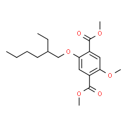 ChemSpider 2D Image | Dimethyl 2-[(2-ethylhexyl)oxy]-5-methoxyterephthalate | C19H28O6