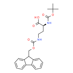 ChemSpider 2D Image | Boc-Dab(Fmoc)-OH | C24H28N2O6