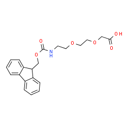 ChemSpider 2D图像|[2-[2-（Fmoc-氨基）乙氧基]乙氧基]-乙酸|C21H23NO6