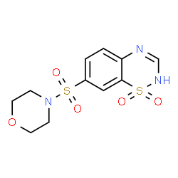 ChemSpider 2D Image | 7-(4-Morpholinylsulfonyl)-2H-1,2,4-benzothiadiazine 1,1-dioxide | C11H13N3O5S2