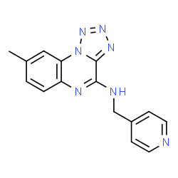 ChemSpider 2D Image | 8-Methyl-N-(4-pyridinylmethyl)tetrazolo[1,5-a]quinoxalin-4-amine | C15H13N7
