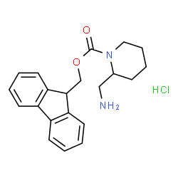 ChemSpider 2D Image | 2-Aminomethyl-1-N-Fmoc-piperidine HCl | C21H25ClN2O2
