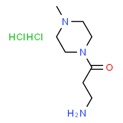 ChemSpider 2D Image | 3-Amino-1-(4-methyl-1-piperazinyl)-1-propanone dihydrochloride | C8H19Cl2N3O