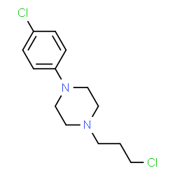 ChemSpider 2D Image | 1-(4-Chlorophenyl)-4-(3-chloropropyl)piperazine | C13H18Cl2N2