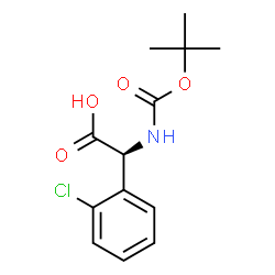 ChemSpider 2D Image | (2S)-[(tert-Butoxycarbonyl)amino](2-chlorophenyl)acetic acid | C13H16ClNO4