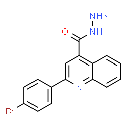 ChemSpider 2D Image | 2-(4-Bromophenyl)-4-quinolinecarbohydrazide | C16H12BrN3O