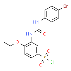 ChemSpider 2D Image | 3-{[(4-Bromophenyl)carbamoyl]amino}-4-ethoxybenzenesulfonyl chloride | C15H14BrClN2O4S