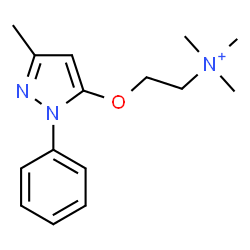 ChemSpider 2D Image | N,N,N-Trimethyl-2-[(3-methyl-1-phenyl-1H-pyrazol-5-yl)oxy]ethanaminium | C15H22N3O