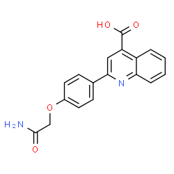 ChemSpider 2D Image | 2-[4-(2-Amino-2-oxoethoxy)phenyl]-4-quinolinecarboxylic acid | C18H14N2O4