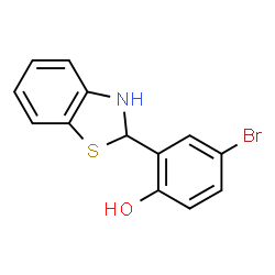 ChemSpider 2D Image | 4-Bromo-2-(2,3-dihydro-1,3-benzothiazol-2-yl)phenol | C13H10BrNOS