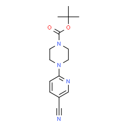 ChemSpider 2D Image | tert-Butyl 4-(5-cyanopyridin-2-yl)piperazine-1-carboxylate | C15H20N4O2