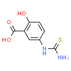 ChemSpider 2D Image | 5-(Carbamothioylamino)-2-hydroxybenzoic acid | C8H8N2O3S