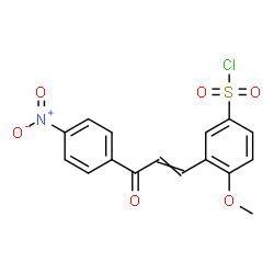 ChemSpider 2D Image | 4-Methoxy-3-[3-(4-nitrophenyl)-3-oxo-1-propen-1-yl]benzenesulfonyl chloride | C16H12ClNO6S