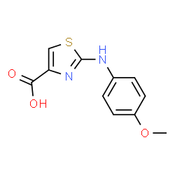 ChemSpider 2D Image | 2-((4-Methoxyphenyl)amino)thiazole-4-carboxylic acid | C11H10N2O3S