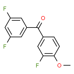 ChemSpider 2D Image | (3,5-Difluorophenyl)(3-fluoro-4-methoxyphenyl)methanone | C14H9F3O2