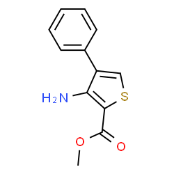 ChemSpider 2D Image | Methyl 3-amino-4-phenyl-2-thiophenecarboxylate | C12H11NO2S