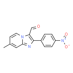 ChemSpider 2D Image | 7-Methyl-2-(4-nitrophenyl)imidazo[1,2-a]pyridine-3-carbaldehyde | C15H11N3O3