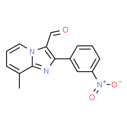 ChemSpider 2D Image | 8-Methyl-2-(3-nitrophenyl)imidazo[1,2-a]pyridine-3-carbaldehyde | C15H11N3O3
