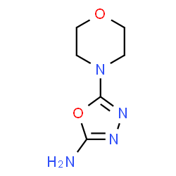 ChemSpider 2D Image | 5-(4-Morpholinyl)-1,3,4-oxadiazol-2-amine | C6H10N4O2