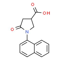 ChemSpider 2D Image | 1-(1-Naphthyl)-5-oxo-3-pyrrolidinecarboxylic acid | C15H13NO3