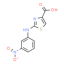 ChemSpider 2D Image | 2-[(3-Nitrophenyl)amino]-1,3-thiazole-4-carboxylic acid | C10H7N3O4S