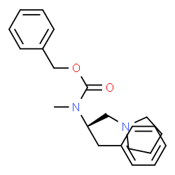 ChemSpider 2D Image | Benzyl methyl[(2S)-1-phenyl-3-(1-pyrrolidinyl)-2-propanyl]carbamate | C22H28N2O2