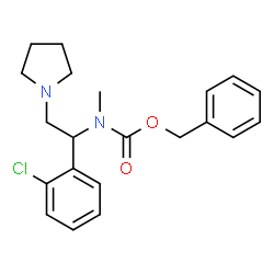 ChemSpider 2D Image | Benzyl [1-(2-chlorophenyl)-2-(1-pyrrolidinyl)ethyl]methylcarbamate | C21H25ClN2O2