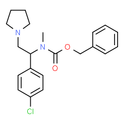 ChemSpider 2D Image | Benzyl [1-(4-chlorophenyl)-2-(1-pyrrolidinyl)ethyl]methylcarbamate | C21H25ClN2O2