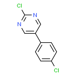 ChemSpider 2D Image | 2-Chloro-5-(4-chlorophenyl)pyrimidine | C10H6Cl2N2