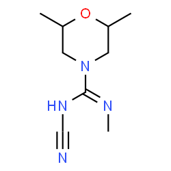 ChemSpider 2D Image | N-Cyano-N',2,6-trimethyl-4-morpholinecarboximidamide | C9H16N4O