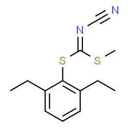 ChemSpider 2D Image | 2,6-Diethylphenyl methyl cyanocarbonodithioimidate | C13H16N2S2