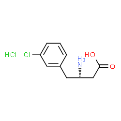 ChemSpider 2D Image | (S)-3-Amino-4-(3-chlorophenyl)butyric acid hydrochloride | C10H13Cl2NO2