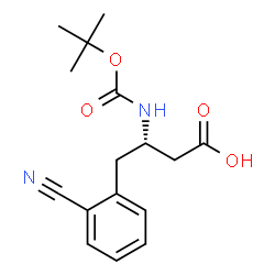 ChemSpider 2D Image | (S)-Boc-2-cyano-beta-Homophe-OH | C16H20N2O4