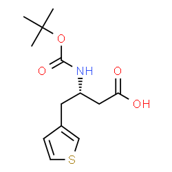 ChemSpider 2D Image | (S)-3-((tert-butoxycarbonyl)amino)-4-(thiophen-3-yl)butanoic acid | C13H19NO4S