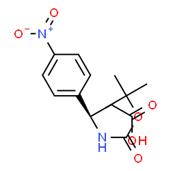 ChemSpider 2D Image | (3R)-3-({[(2-Methyl-2-propanyl)oxy]carbonyl}amino)-3-(4-nitrophenyl)propanoic acid | C14H18N2O6