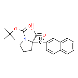 ChemSpider 2D Image | 1-{[(2-Methyl-2-propanyl)oxy]carbonyl}-2-(2-naphthylmethyl)-L-proline | C21H25NO4
