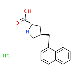 ChemSpider 2D Image | (4R)-4-(1-Naphthylmethyl)-L-proline hydrochloride (1:1) | C16H18ClNO2