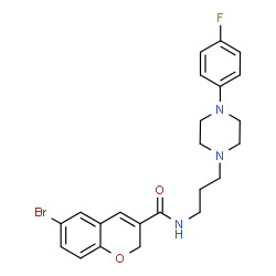 ChemSpider 2D Image | 6-Bromo-N-{3-[4-(4-fluorophenyl)-1-piperazinyl]propyl}-2H-chromene-3-carboxamide | C23H25BrFN3O2