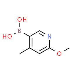 ChemSpider 2D Image | 2-Methoxy-4-methylpyridine-5-boronic acid | C7H10BNO3