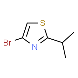 ChemSpider 2D Image | 4-Bromo-2-isopropyl-1,3-thiazole | C6H8BrNS