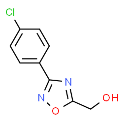 ChemSpider 2D Image | (3-(4-chlorophenyl)-1,2,4-oxadiazol-5-yl)methanol | C9H7ClN2O2